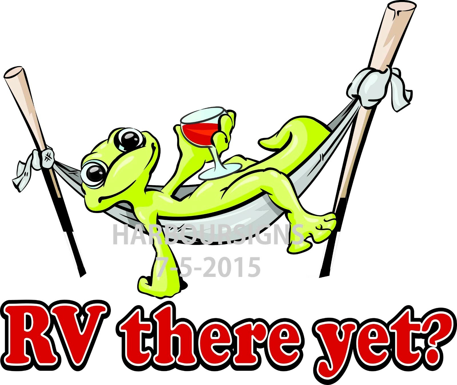 Gecko Scene RV there yet Contour Cut Vinyl Decal Special order for customer