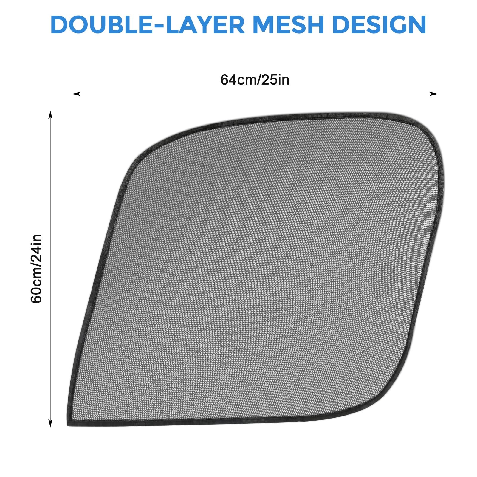 Federedevo Magnetic Window Bug Screen for 2007-2024 Sprinter High Roof, Black