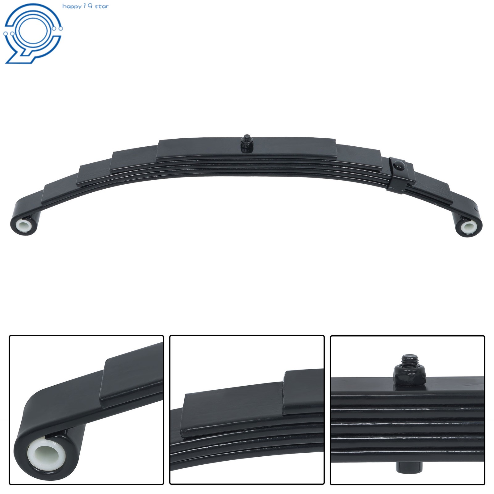 Single Trailer Axle Suspension Kit 5 Leaf Springs Hanger Kit For 6000lbs