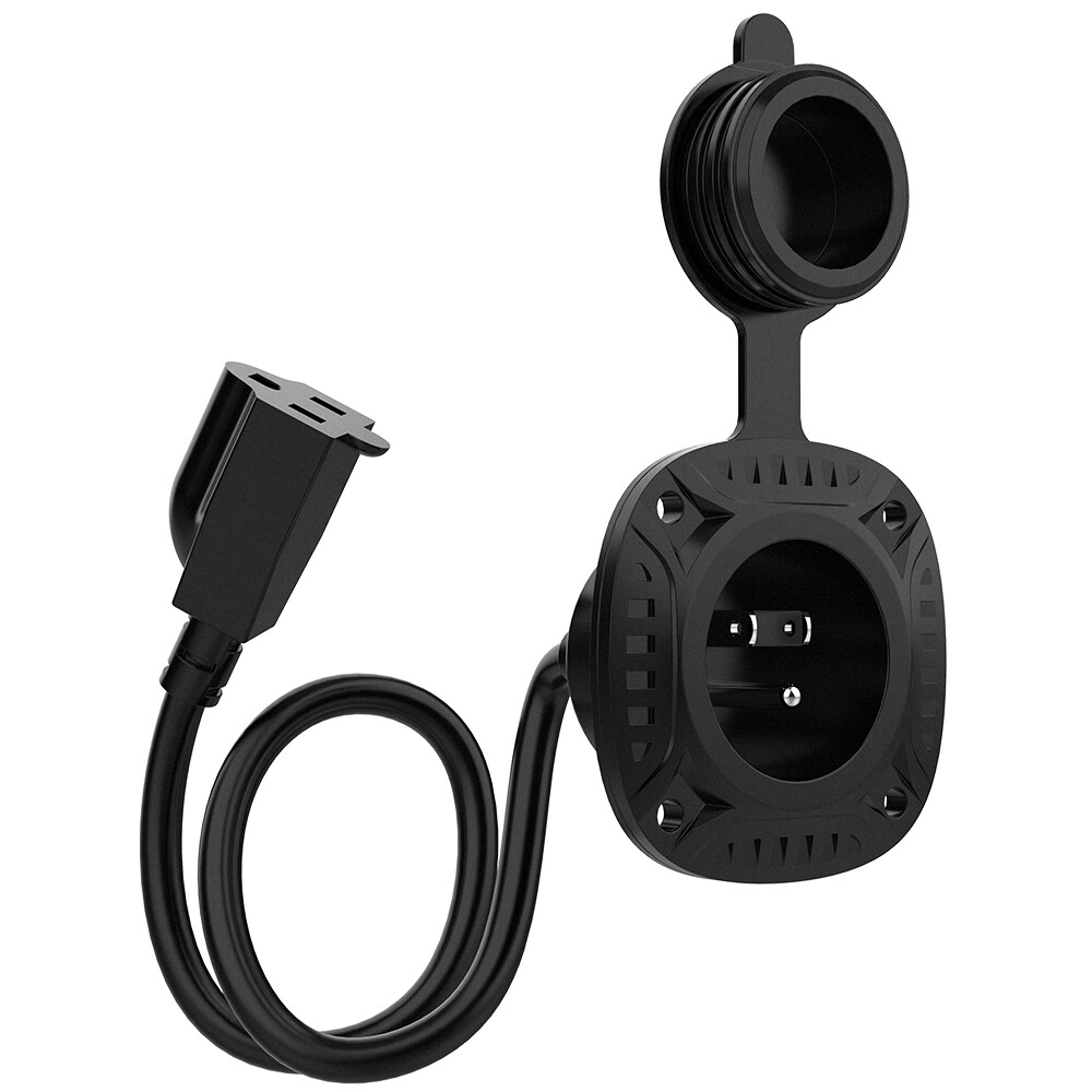 Upgrade 13A AC Inlet Plug Port 16″ Electrical Power Cord RV Camper Power Outlet