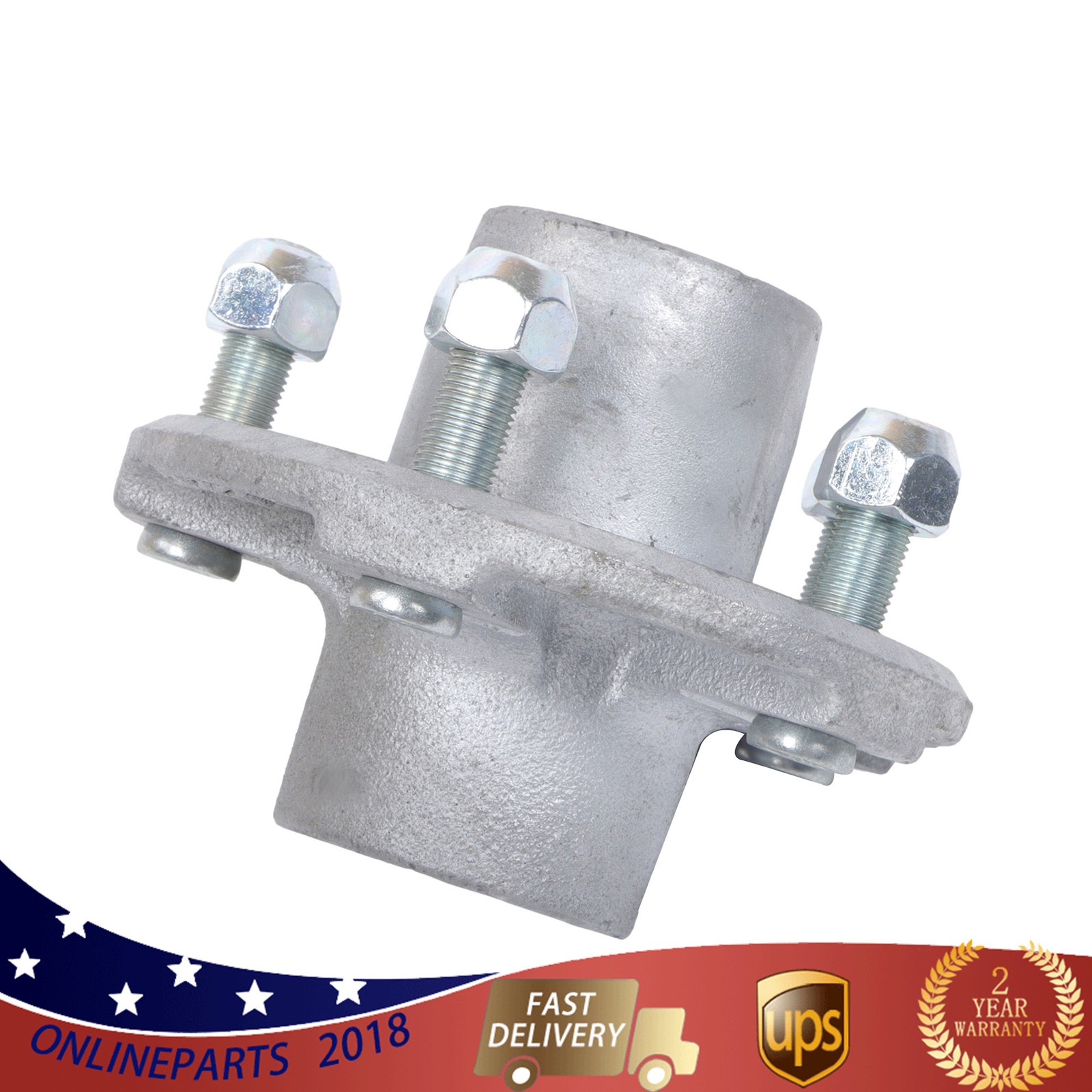 Boat Trailer Galvanized Hub 5 Lug 5 On 4 1/2″ Lug Pattern 1 1/16″(44649) Kit