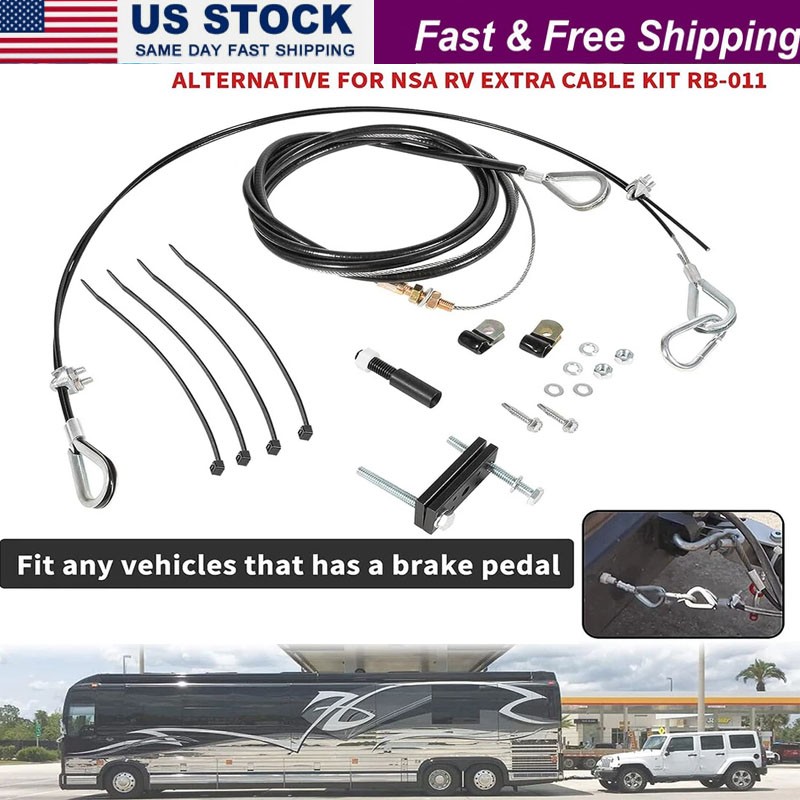 Ready Brake Cable Kit for RV Towed Vehicle Control Wiring Harness System RB-011