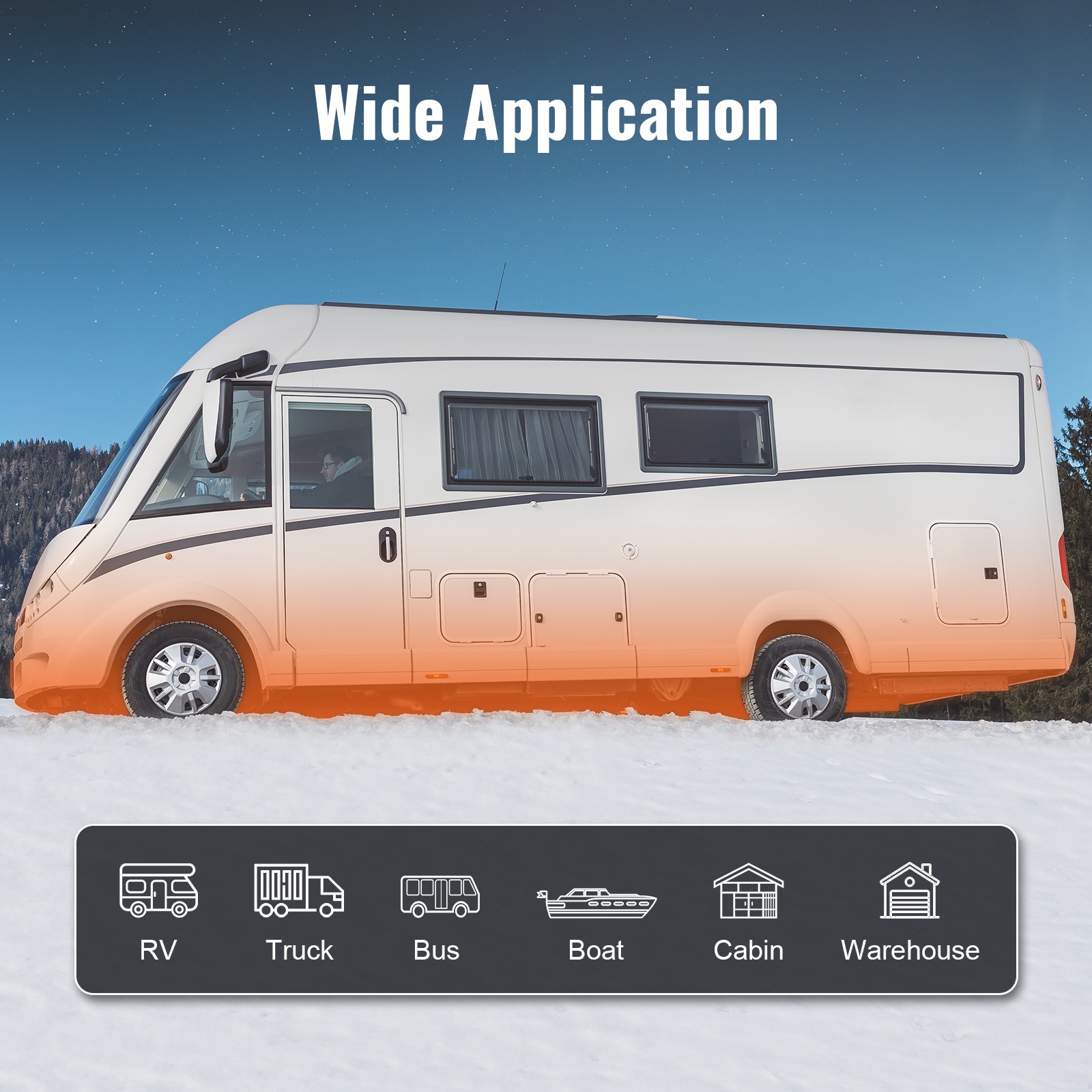 Uimoso 12V 2KW Diesel Air Heater with Bluetooth Control LCD Display for Vehicles