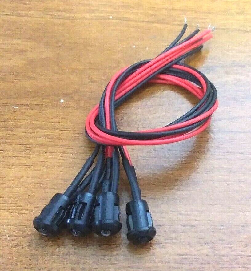 4 BBT 12 volt Bright Blue LED Mini 1/4″ Snap-In RV Indicator Lights