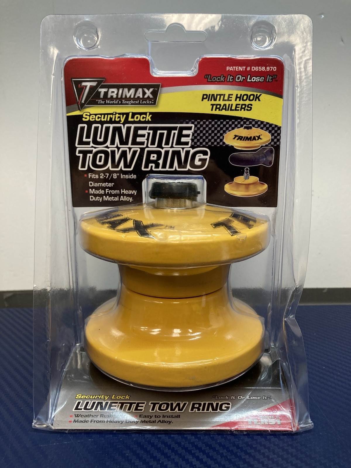New Trimax TLR51 Lunette Tow Ring Lock Trailer Hitch Anti-Theft