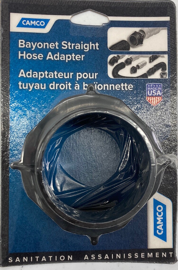 CAMCO RV Sanitation Bayonet Straight Hose Adapter 39413