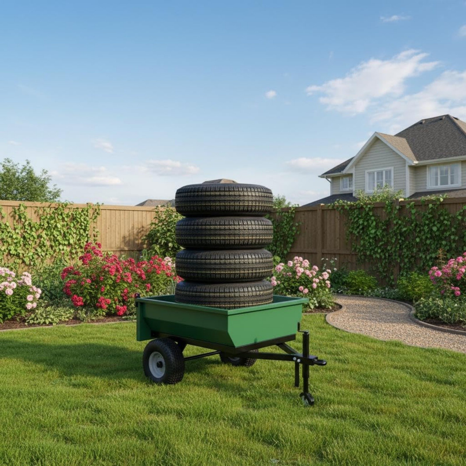 2PCS 4.80-8 Trailer Tires & Wheels Center Bore 2.85″ Lawn Mower Tractor 4 Lug