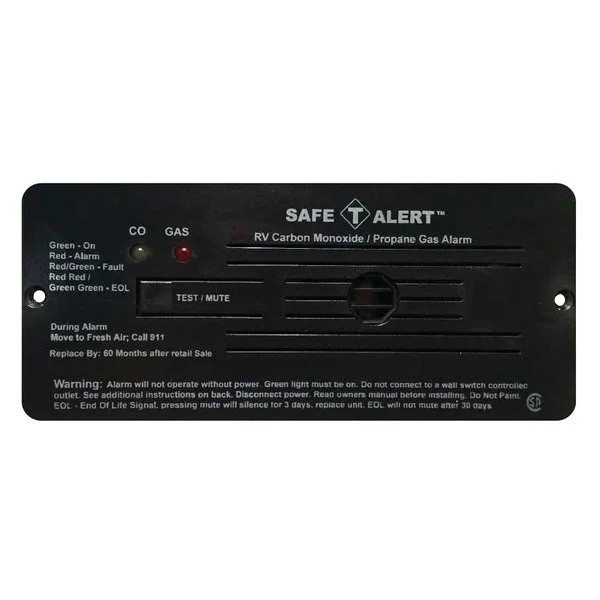 Safe-T-Alert 35-742-BL 35 Series Black Flush Mount CO/LP Gas Alarm
