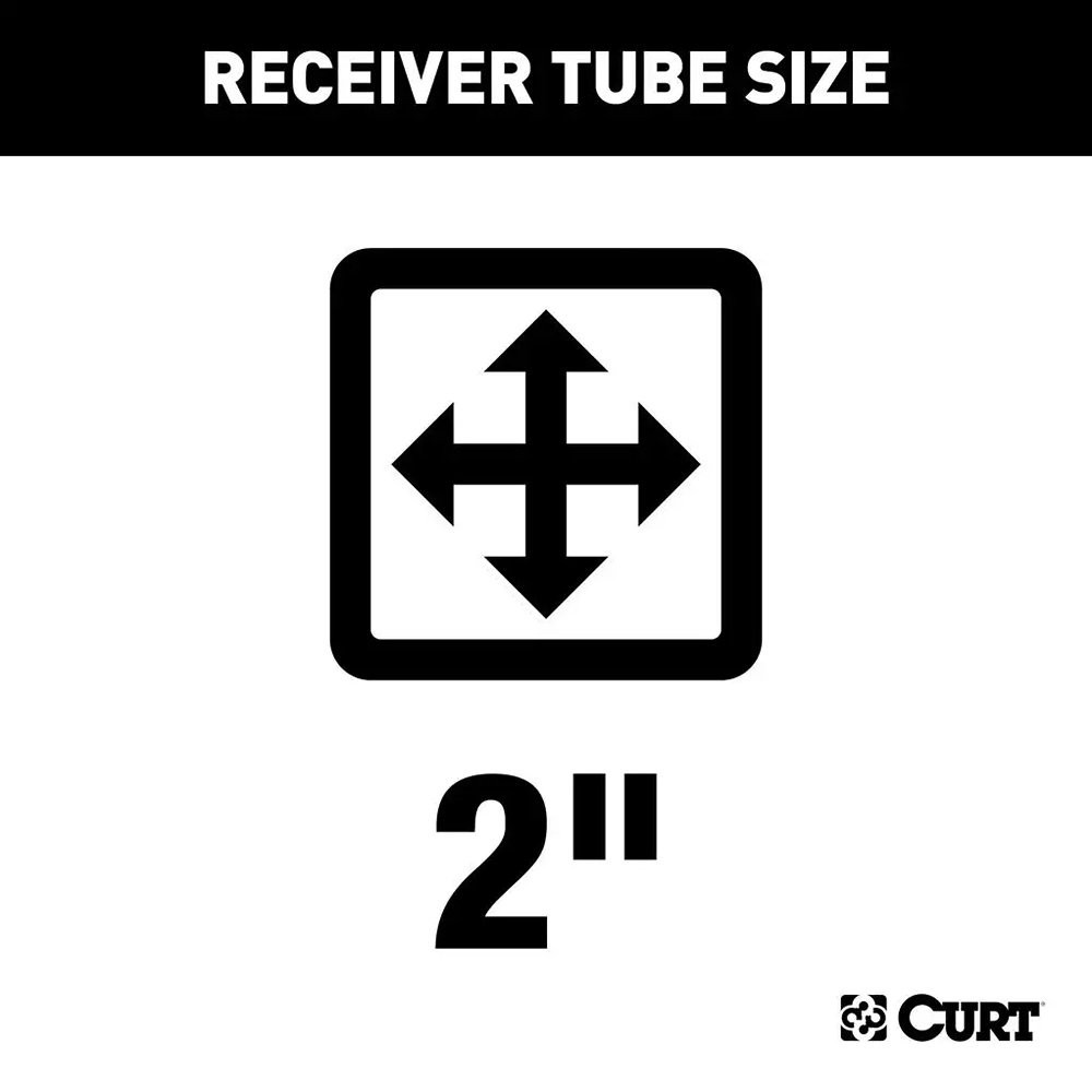 CURT Class 3 Concealed Front Trailer Hitch w 2″ Receiver Opening