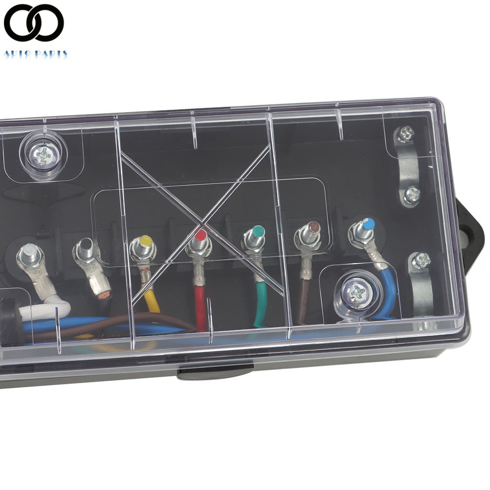 8FT 16FT 7 Way Plug Inline Trailer Cord with 7 Gang Junction Box Heavy Duty