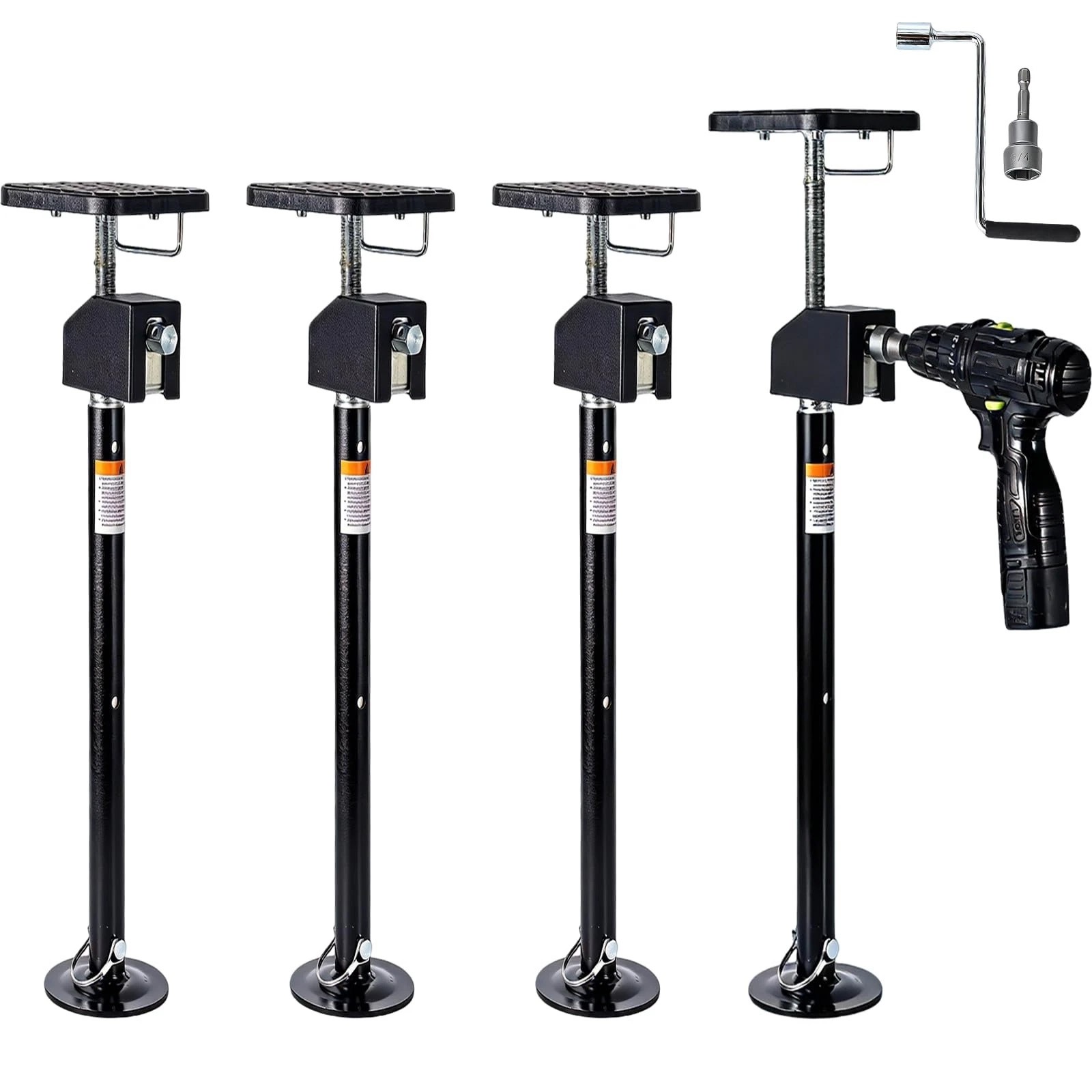 4 Pack RV Stabilizer Jack 20000 Lbs 20-49″ Height Adjustable Slide Out Support