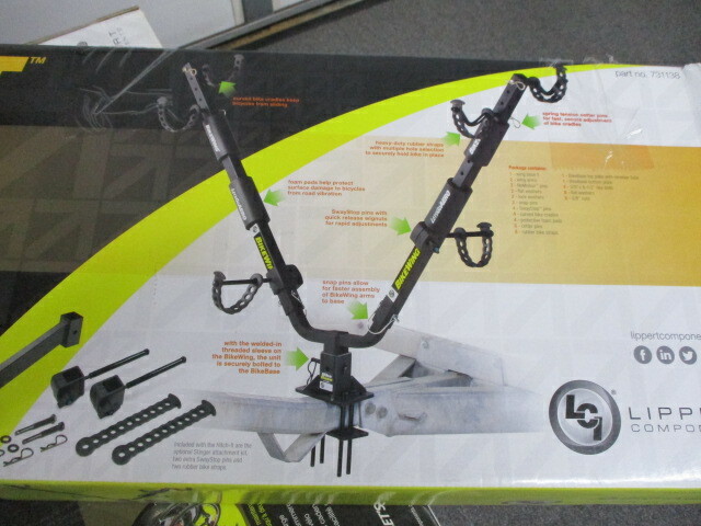 Lippert 731138 Hitch-It Double Bike Carrier Rack for Straight Tongue Trailer