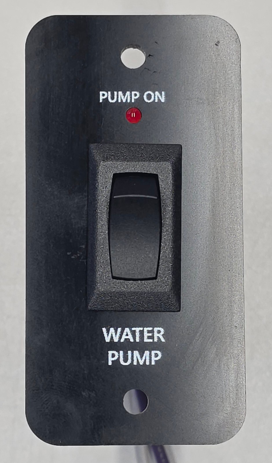 RV Water Pump On / Off Switch Plate with Indicator Light Black DRV Sigma ATC RV