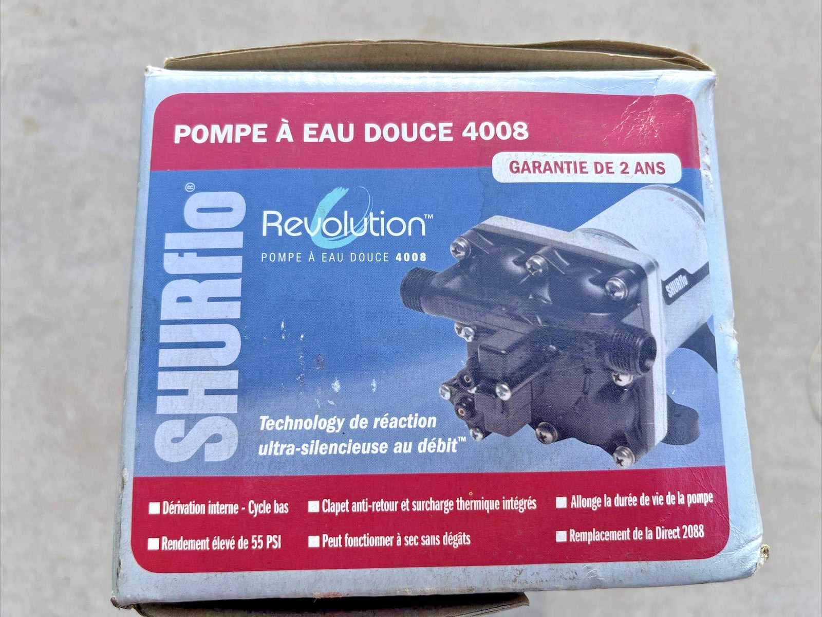 Shurflo RV, 12 Volt, Fresh Water Pump, 7.5 AMPS, 55 PSI, 3.0 GPM