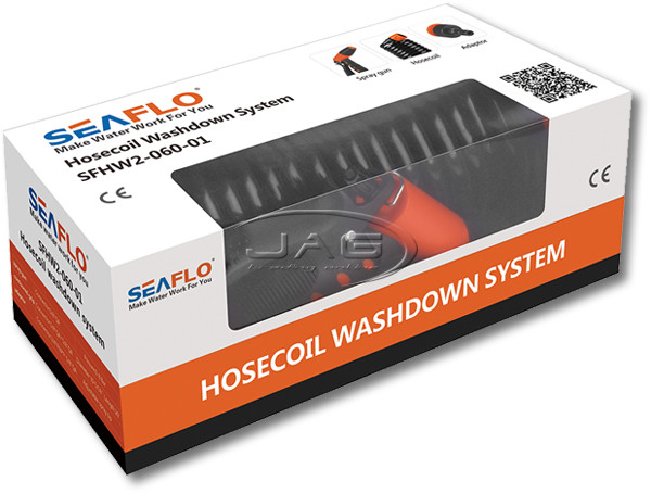 SEAFLO HOSECOIL DECK WASH COILED HOSE, SPRAY NOZZLE & ADAPTOR – Boat/Marine/Coil