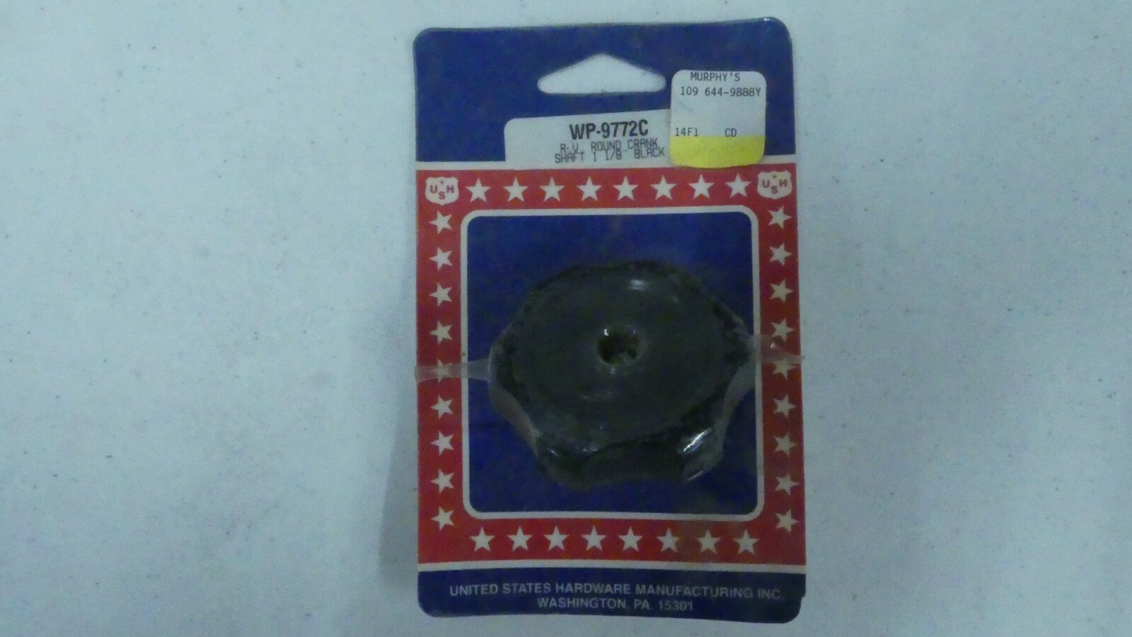 WP-9772c USH Rv awning window round crank shaft 1 1/8″ Black