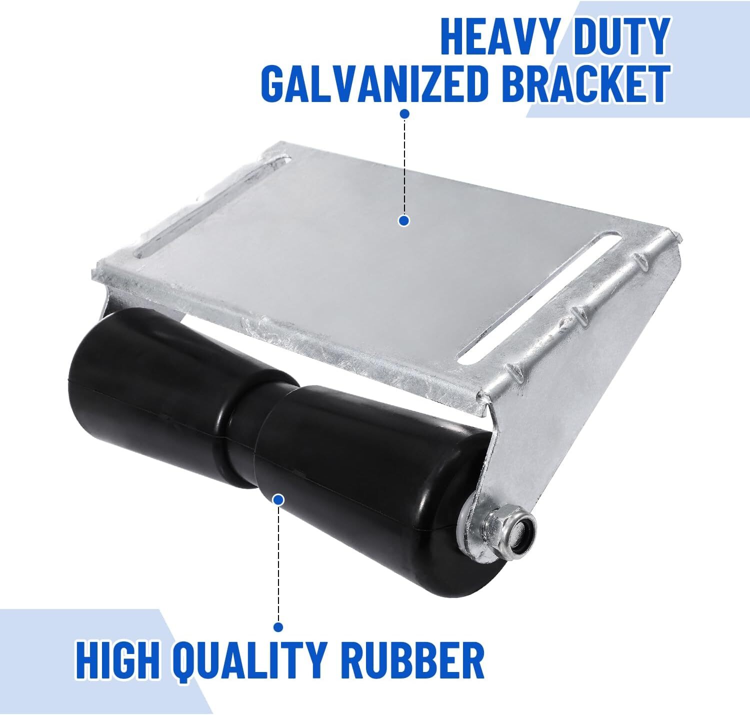 Boat Trailer Keel Roller Assembly Kit 12 inch with Roller Shaft and Bracket