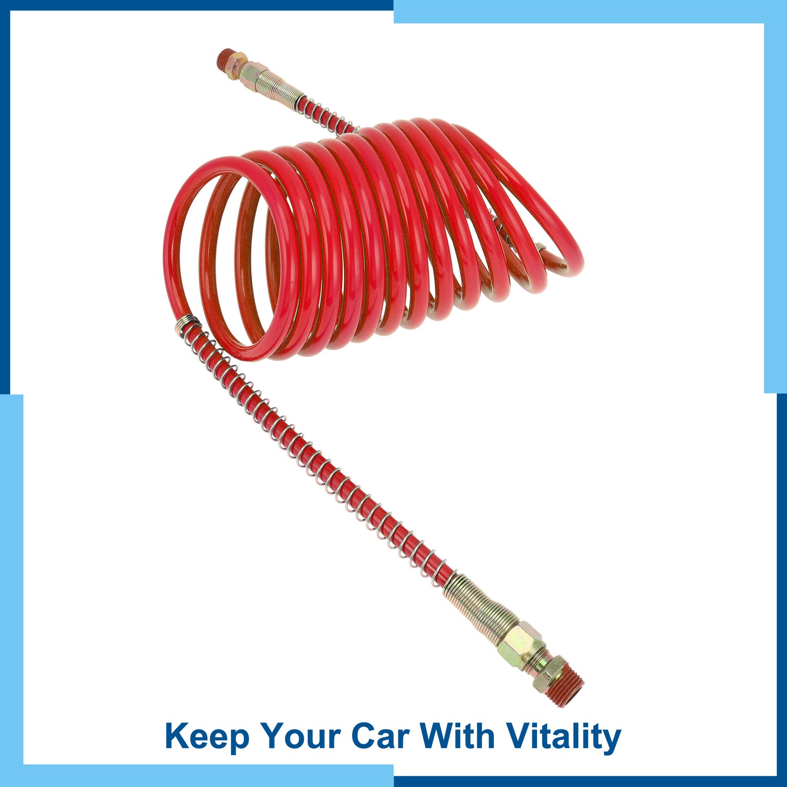 15 Feet Air Brake Hose Oil Cooler Coiled Short Tail Line 12 Circle