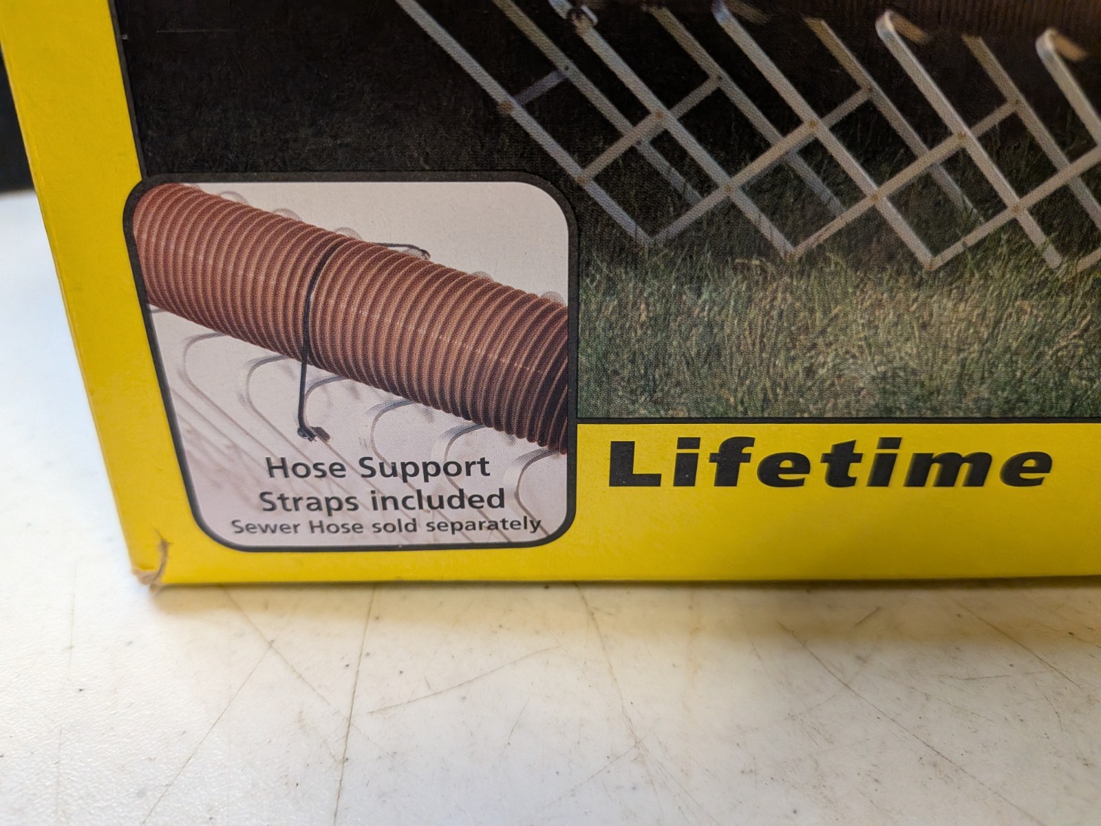 Camco RV Sewer Hose Support Silver Alum Trouble Free Drainage 6′ Original Box