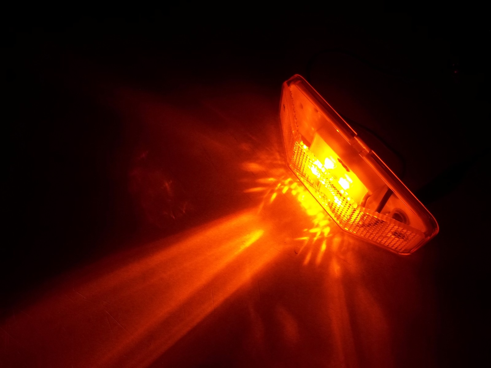 (2) AMBER Light LED 2 super diode 1 x 4 surface mount Clearance marker trailer