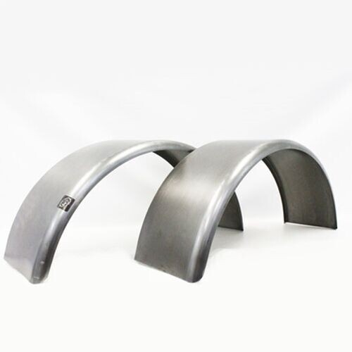 Set of 2 Round Steel Cargo Trailer Fenders Pair 15″-16″ Wheel 16 Gauge Steel 36″