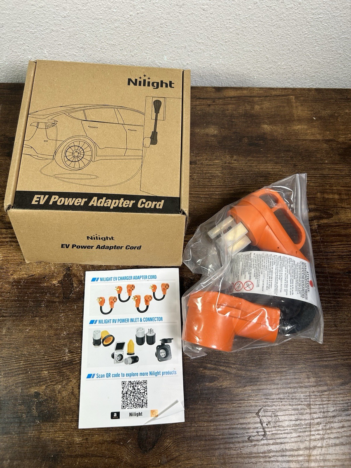 Nilight EV Dryer Charger Adapter Cord 50 Amp to 30 Amp 4 Prong Pure Copper
