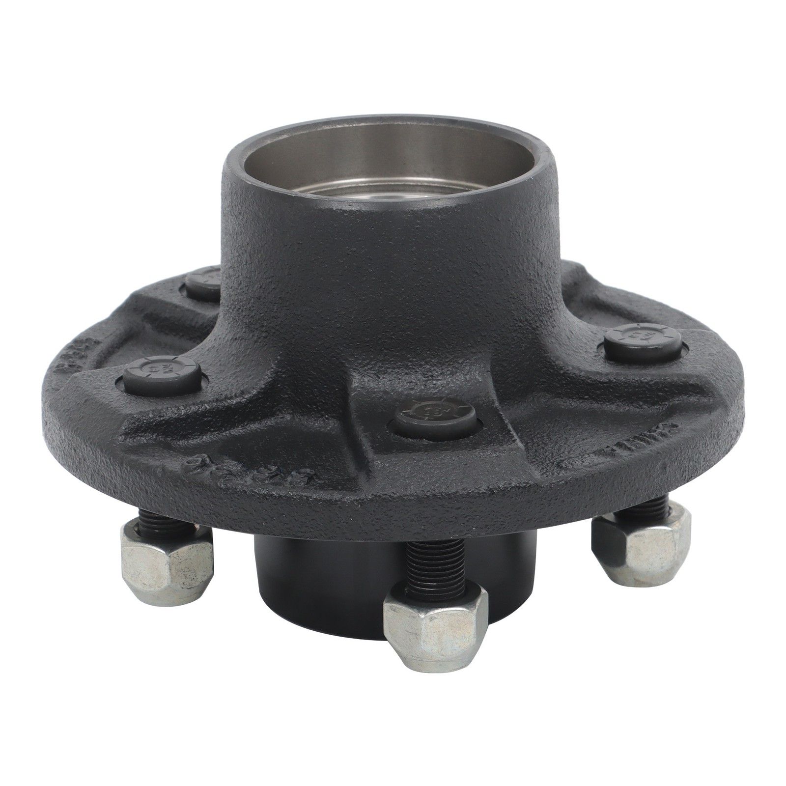 w/ Brake Flange #84 Spindle 5 on 4.5′ Trailer Hub Kit 8.25’×2′ Round