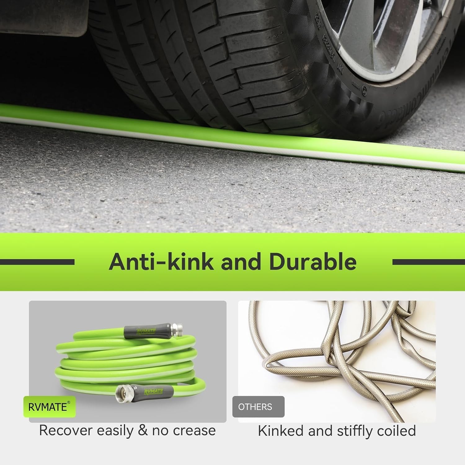 25FT Lead-Free RV Water Hose – Safe Drinking Water with Kink-Resistant Design