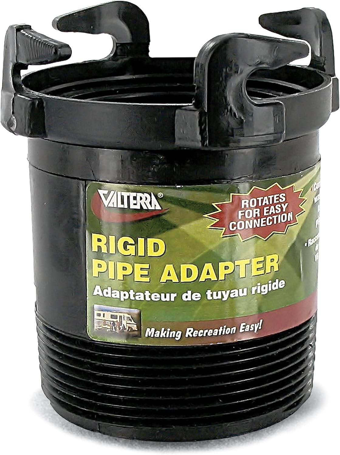 Valterra T1027 Rotating Rigid RV Sewer Pipe Bayonet Adapter 3 inch Male Thread