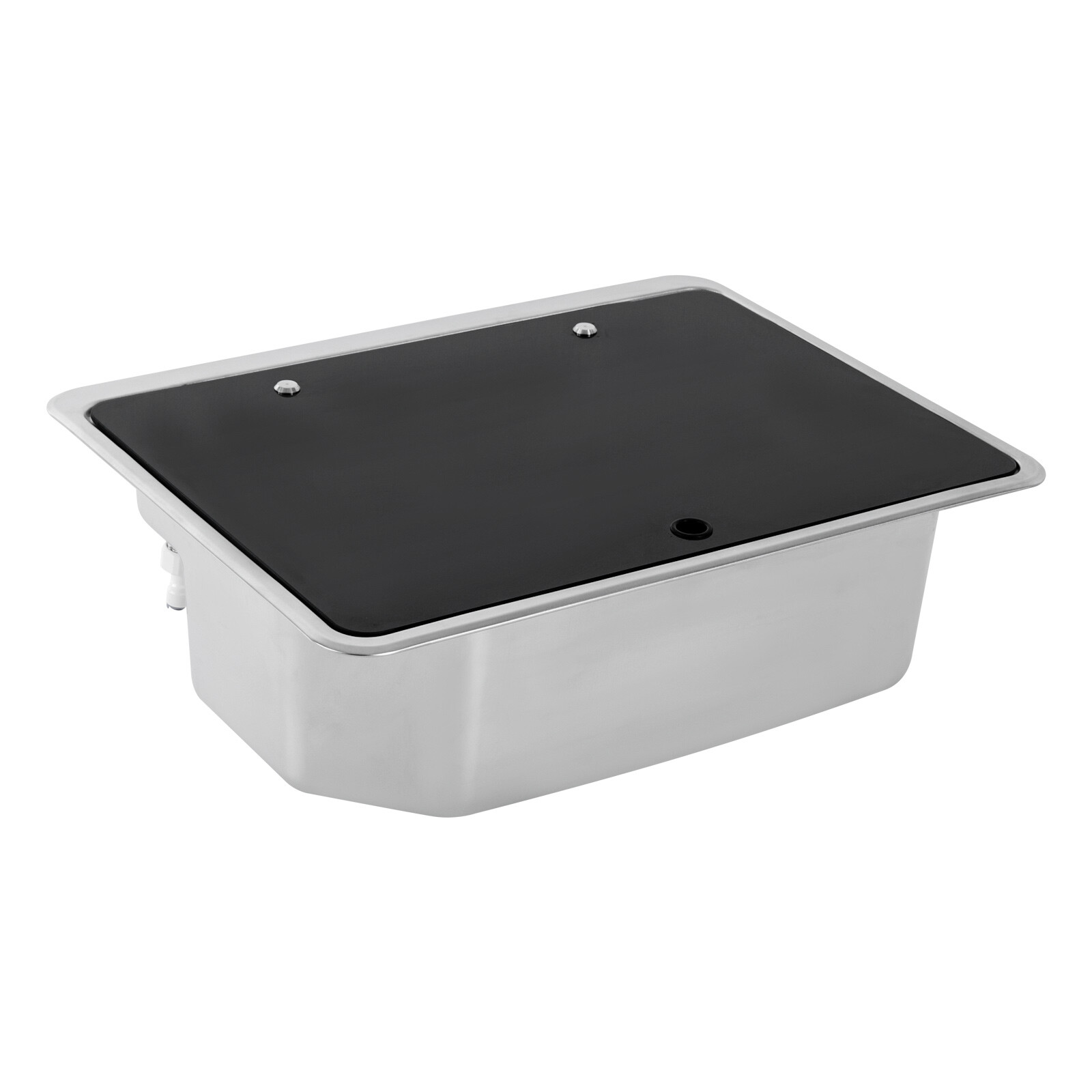 RV Sink Kitchen Sink with Hot&Cold Faucet and Tempered Glass Lid Stainless Steel