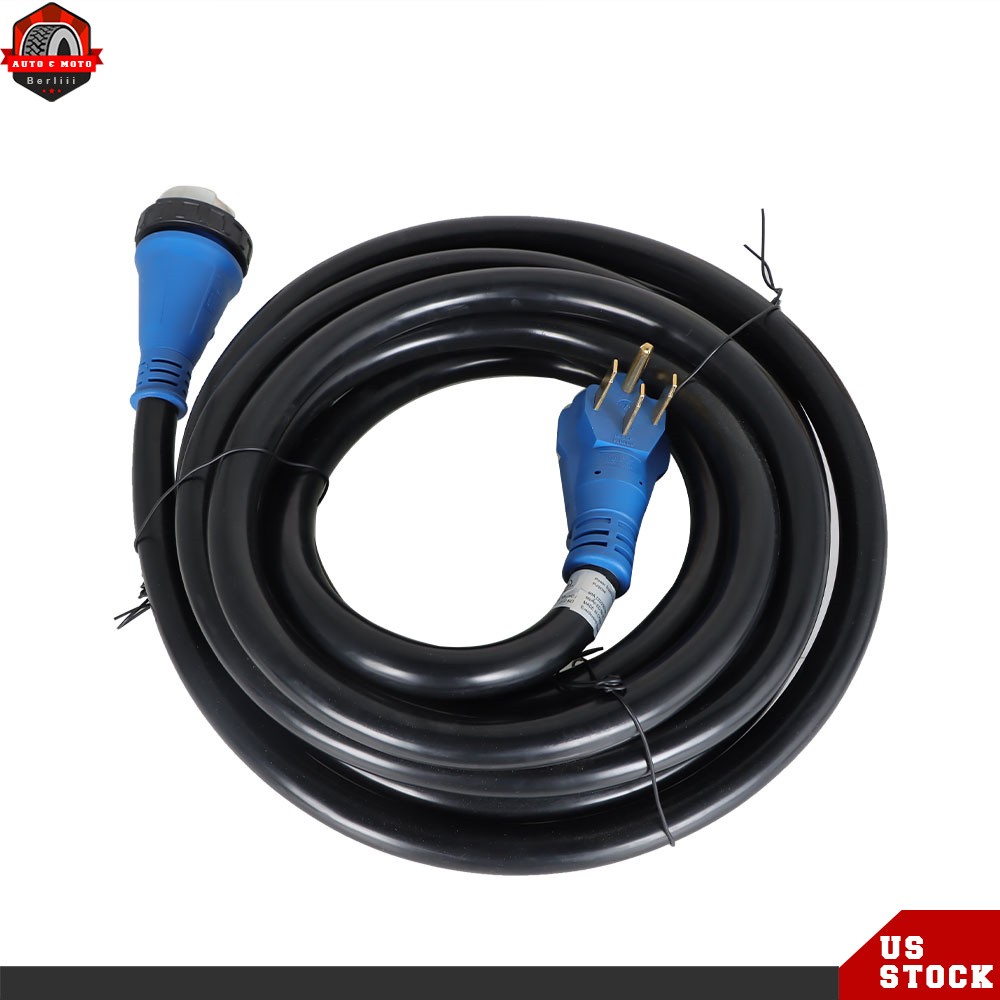 50 Amp 30ft Generator Extension Cord & Power Inlet Box Power Combo Kit 14-50P