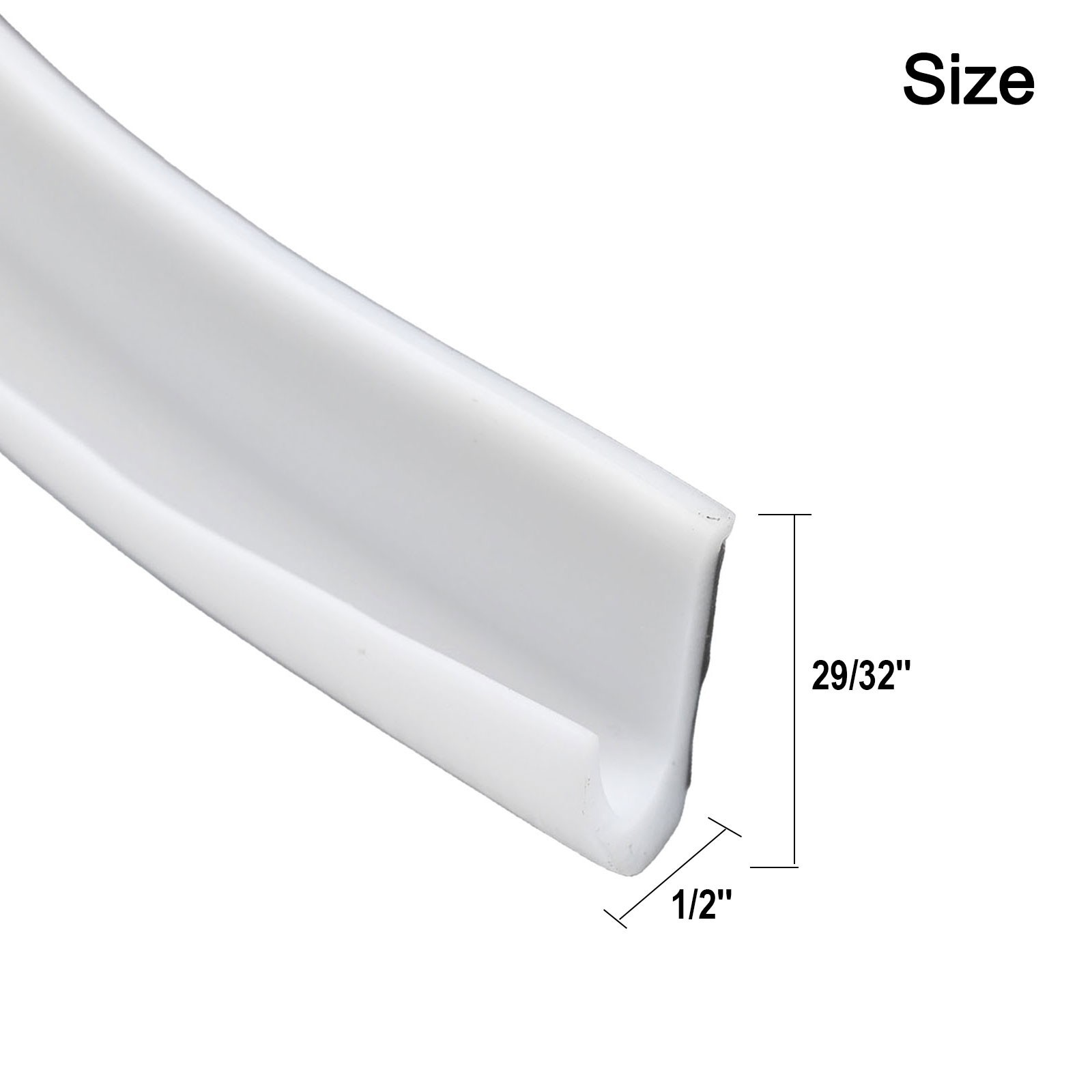 Water Control 2m PVC Rubber Seal Gutter for Cars Vans RVs Easy Install