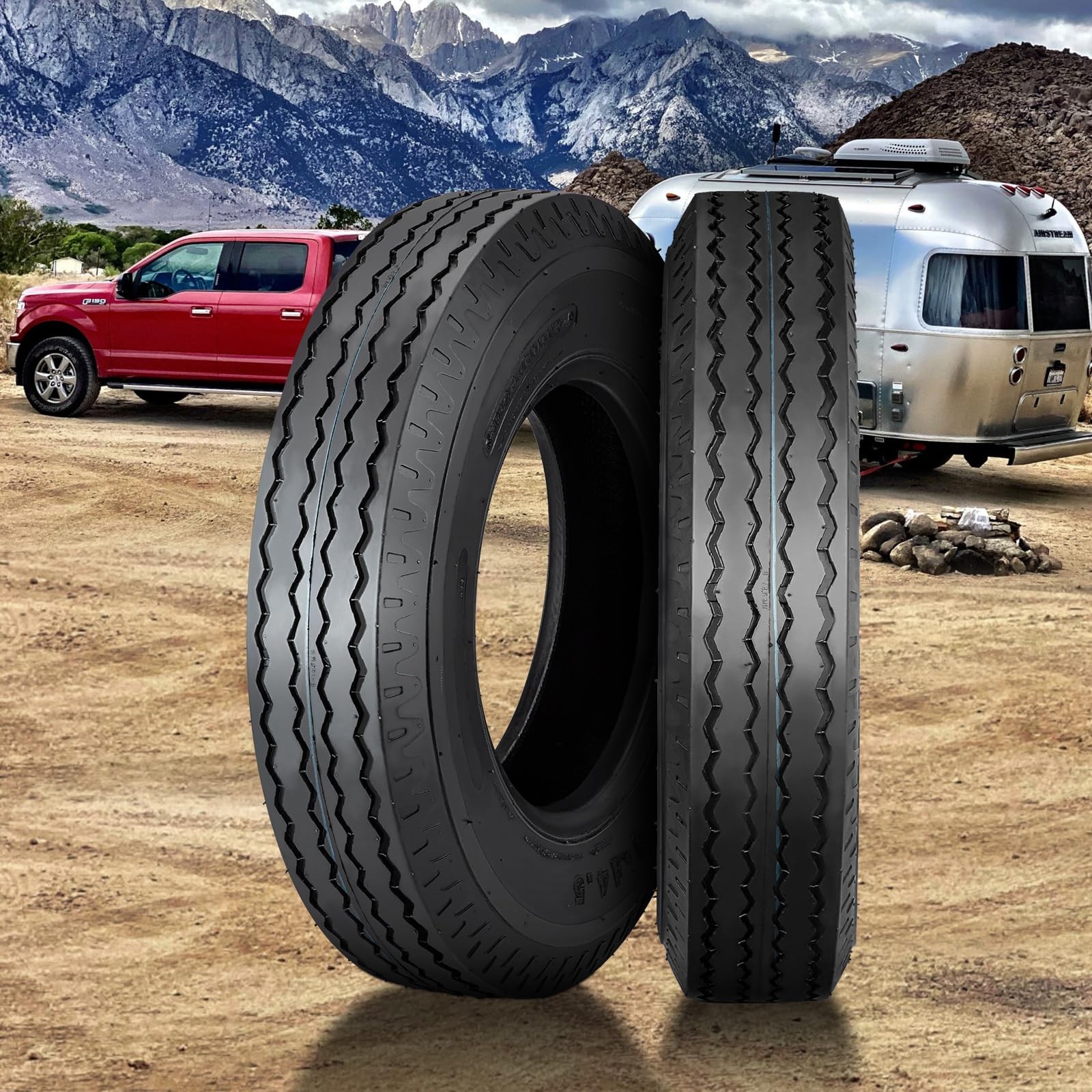 4PC 8-14.5 8×14.5 Trailer Tires 8 14.5 Heavy Duty 14PR Highway Tire Load Range G
