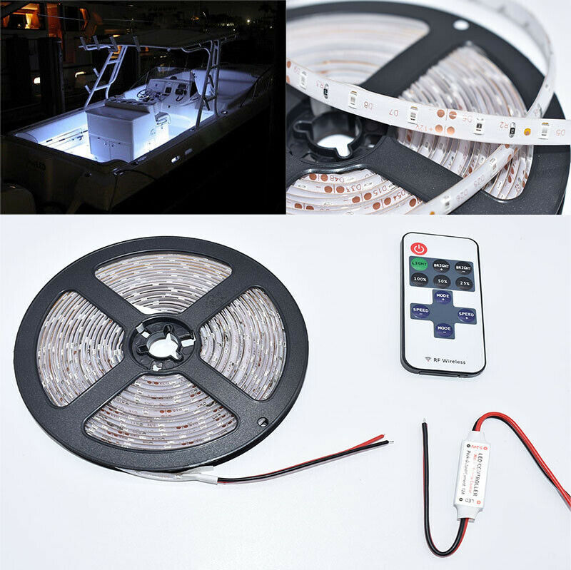 12V Interior 2835 LED Light Strip White Light Switch Enclosed Cargo Trailer RV