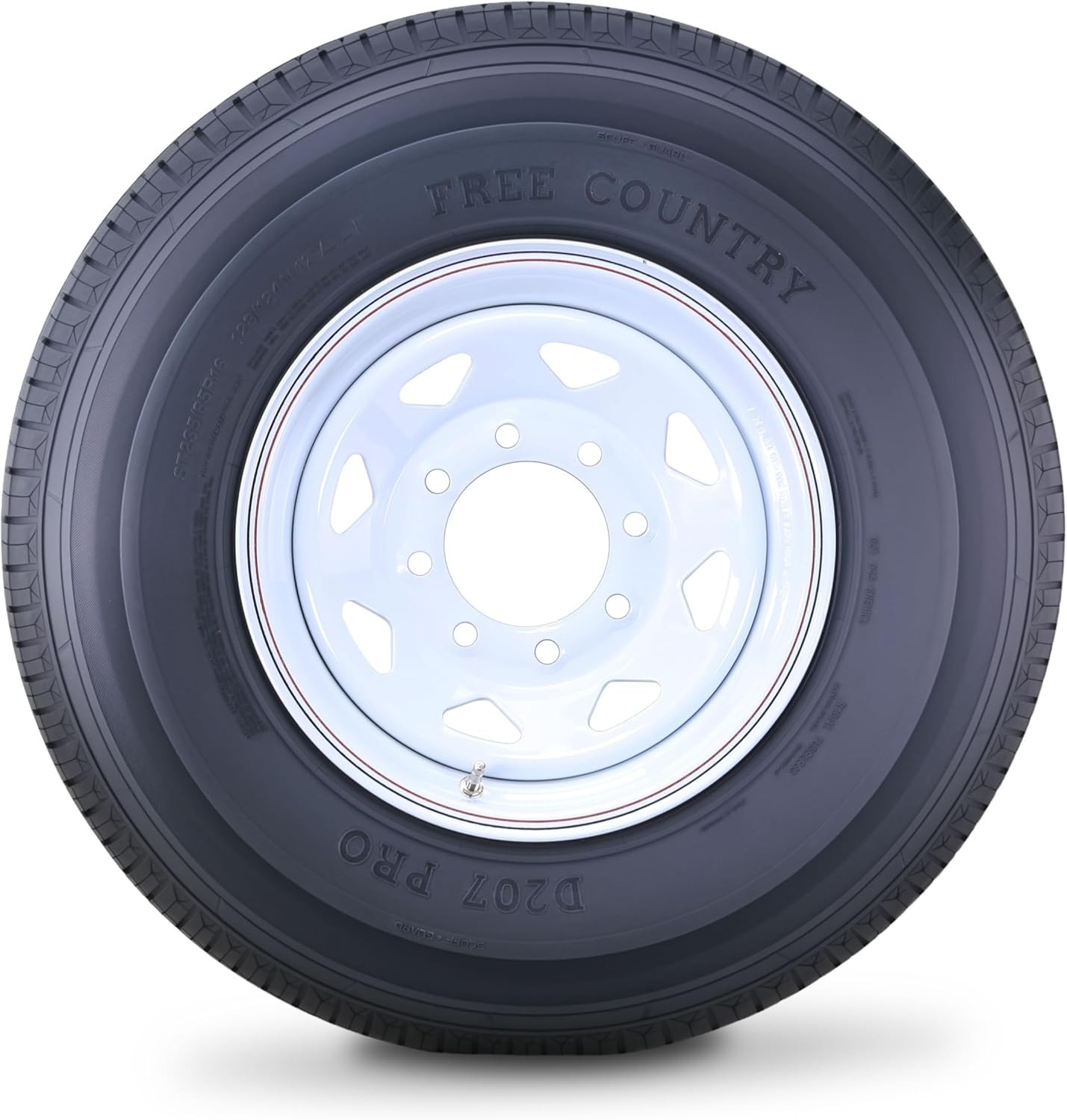 2 FC Trailer Tire Assembly ST235/85R16 12-Ply White Spoke Rim 8 Lug on 6.5″