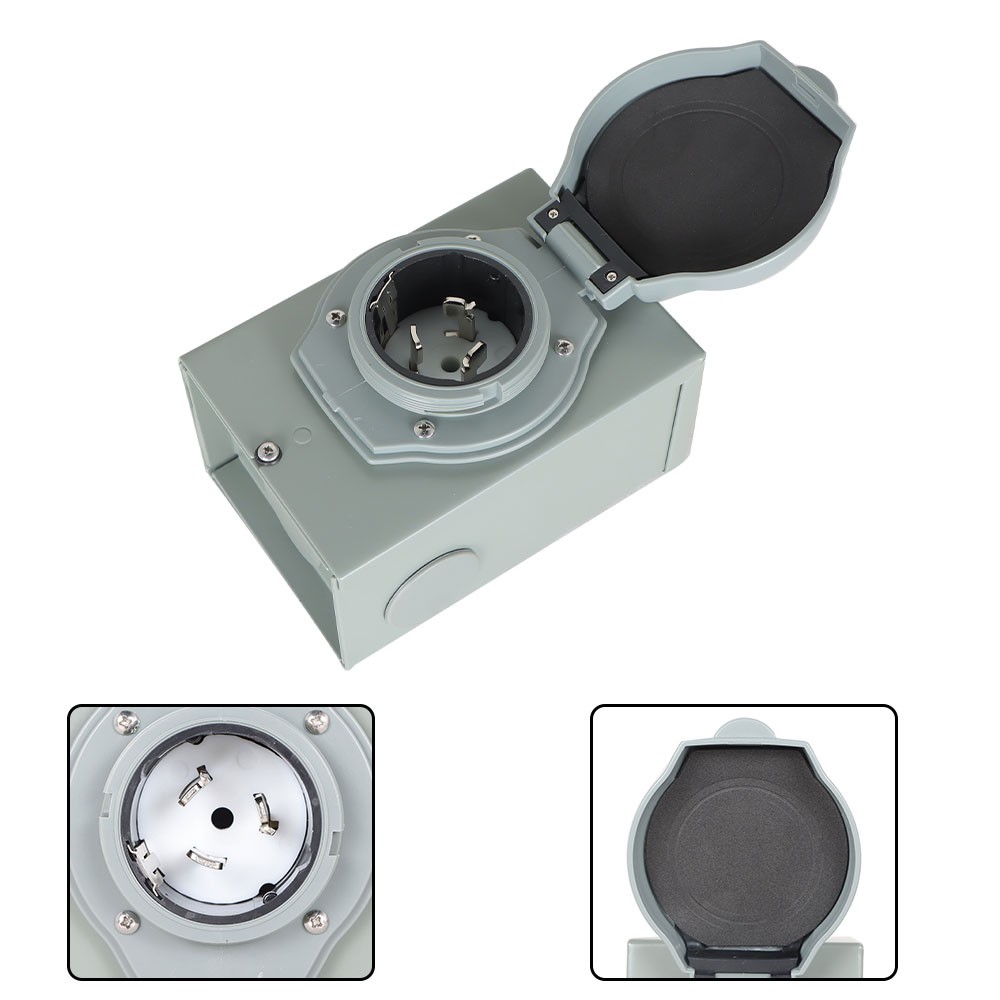 30A Power Inlet Box 7500W Generator Transfer Switch Weatherproof For Outdoor Use