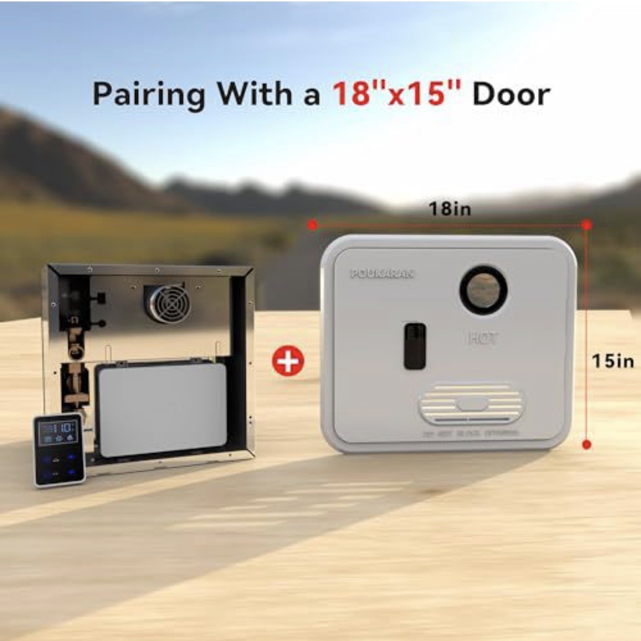 15 x 18 Inches RV Water Heater white Door ONLY. Door kit for RV Water Poukaran