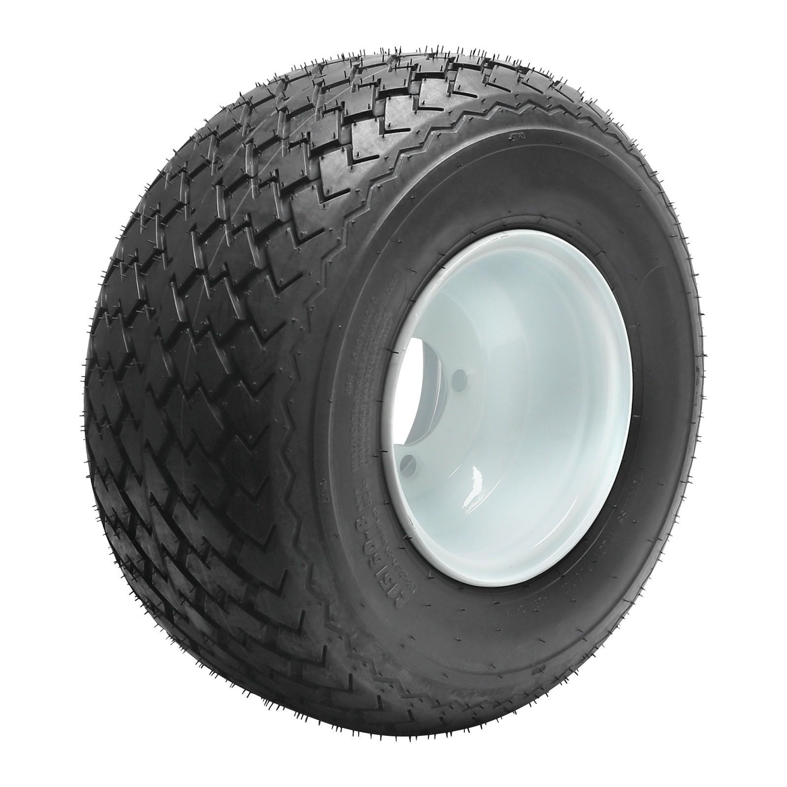 2-Pack Trailer Tires On Wheel Rims 18.5X8.50-8 215/60-8 Load C 4 Lug 4‘’ Bolt