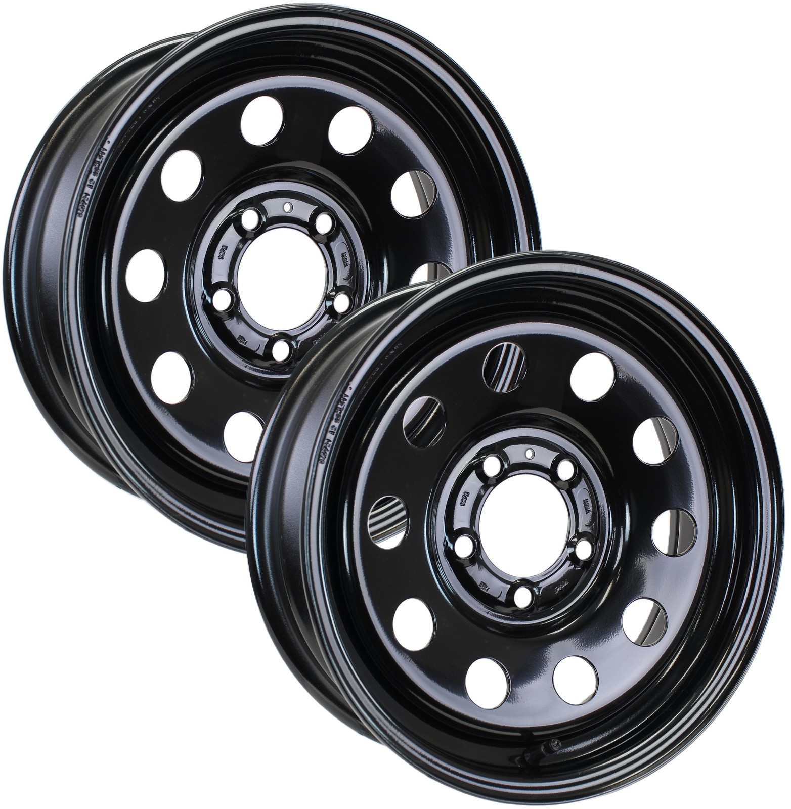 2-Pack Black Trailer Wheel Rim 15×5 15 Inch Modular Style 5 Lug On 4.5 Center