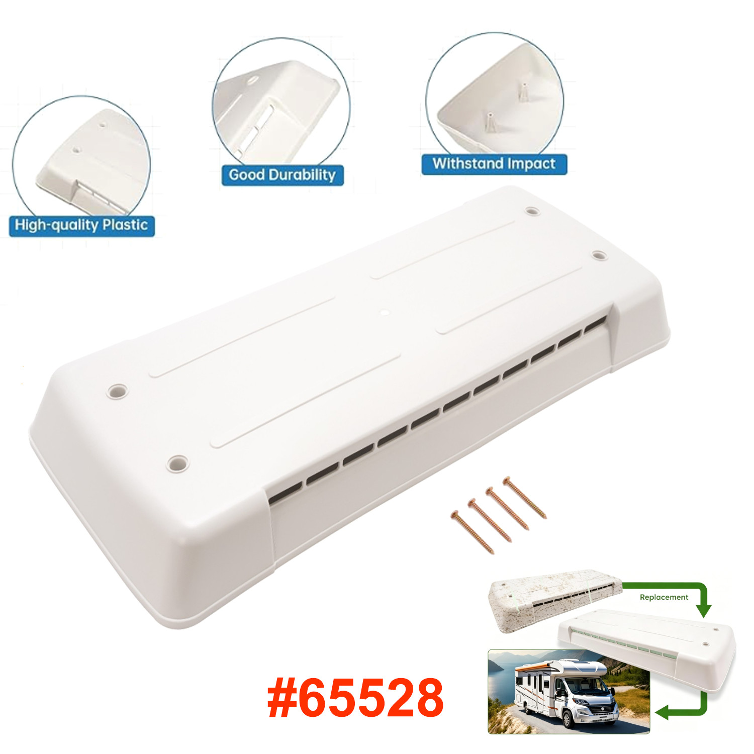 Refrigerator Vent Lid For Truck RV Camper #65528 For Dometic Refrigerator Vent