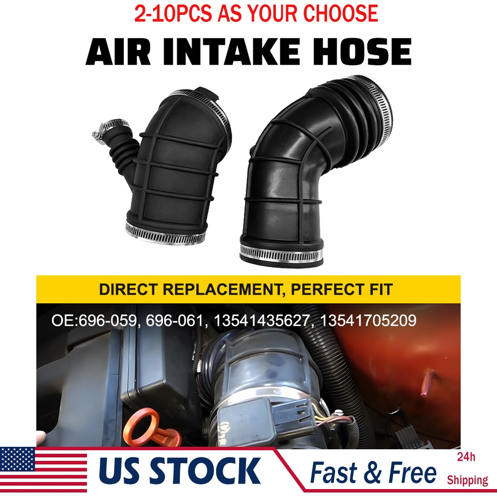 Air Intake Hoses Fit BMW Z3 E36 1997 98-2000 L6 2.8L M52 To MAF & Throttle 2-10X