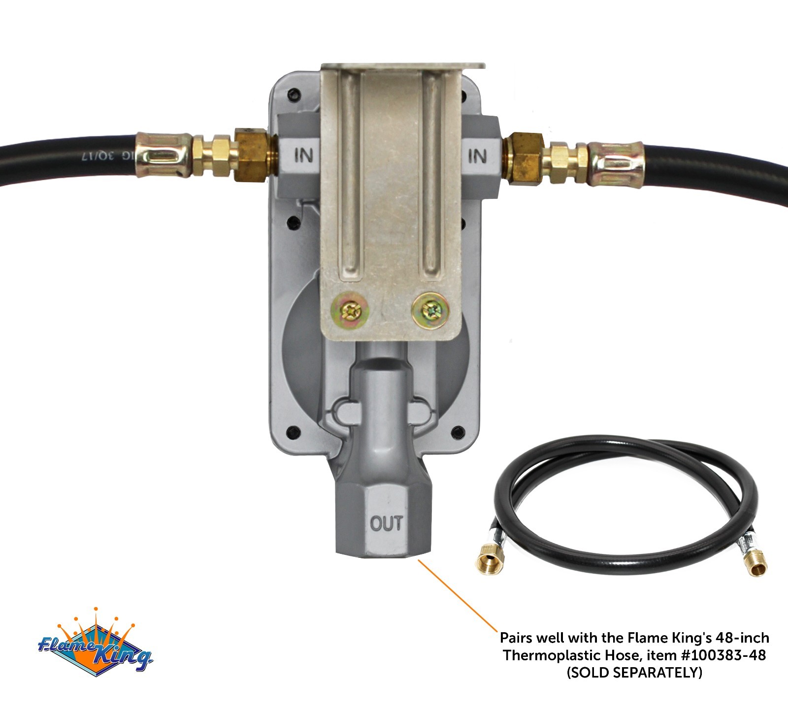 Flame King 2-Stage Auto Changeover Propane Gas RV Regulator 2 – 15″ Pigtails
