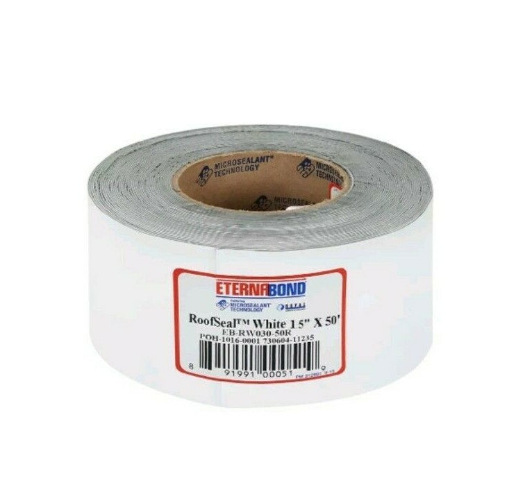 1.5″ X 50′ RV Rubber Roof Seal Repair White