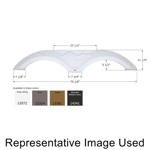 Icon 12361 RV Tandem Axle Fender Skirt Taupe For Forest River Wildcat NEW