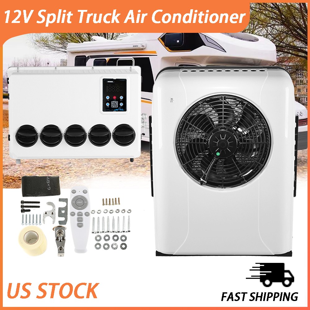 12V 12000BTU Mini Split A/C For Semi Trucks Bus RV Caravan Vans Air Conditioner