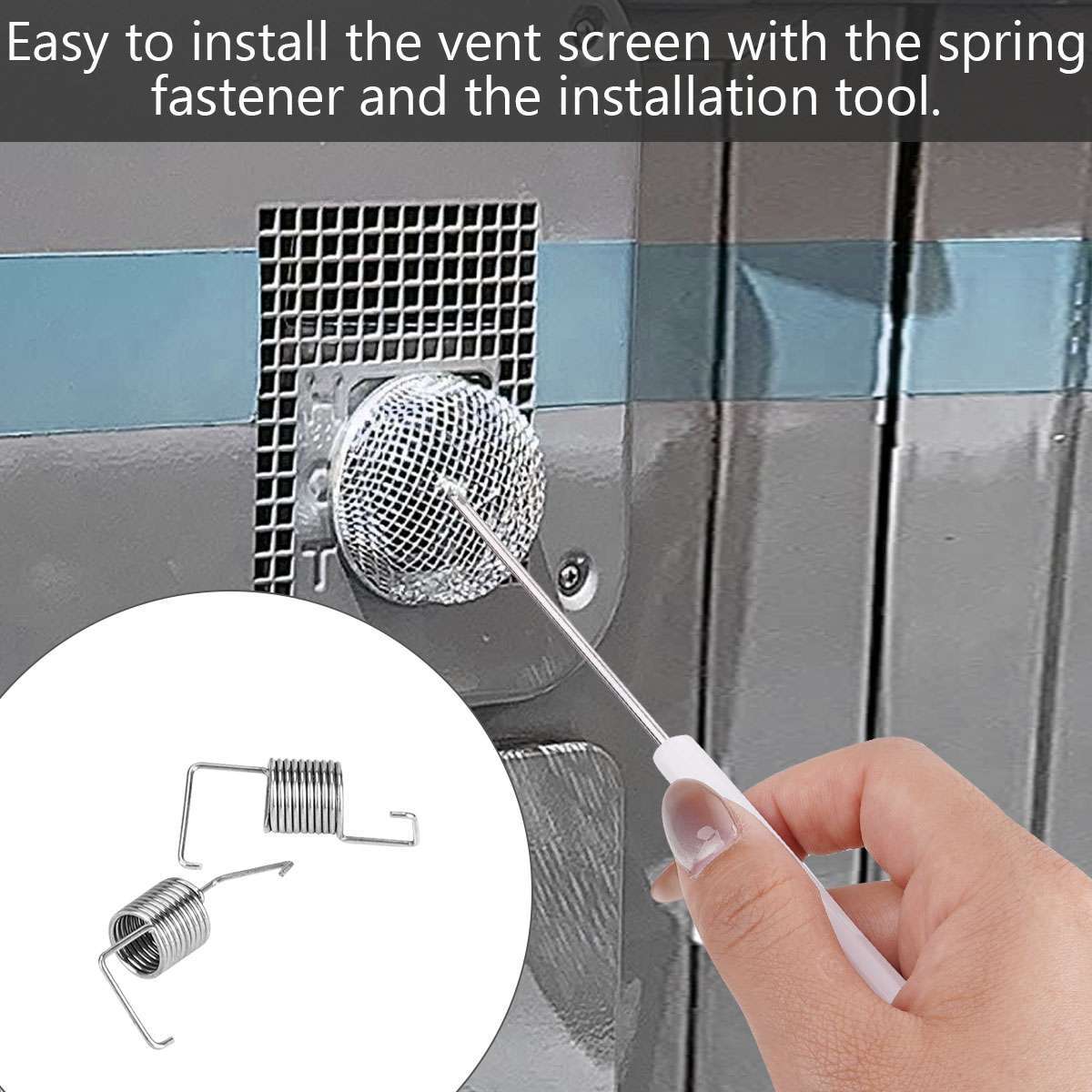 2Pcs For RV Furnace Vent Cover 2.8 inch Flying Insect Bug Screen Camper Heater