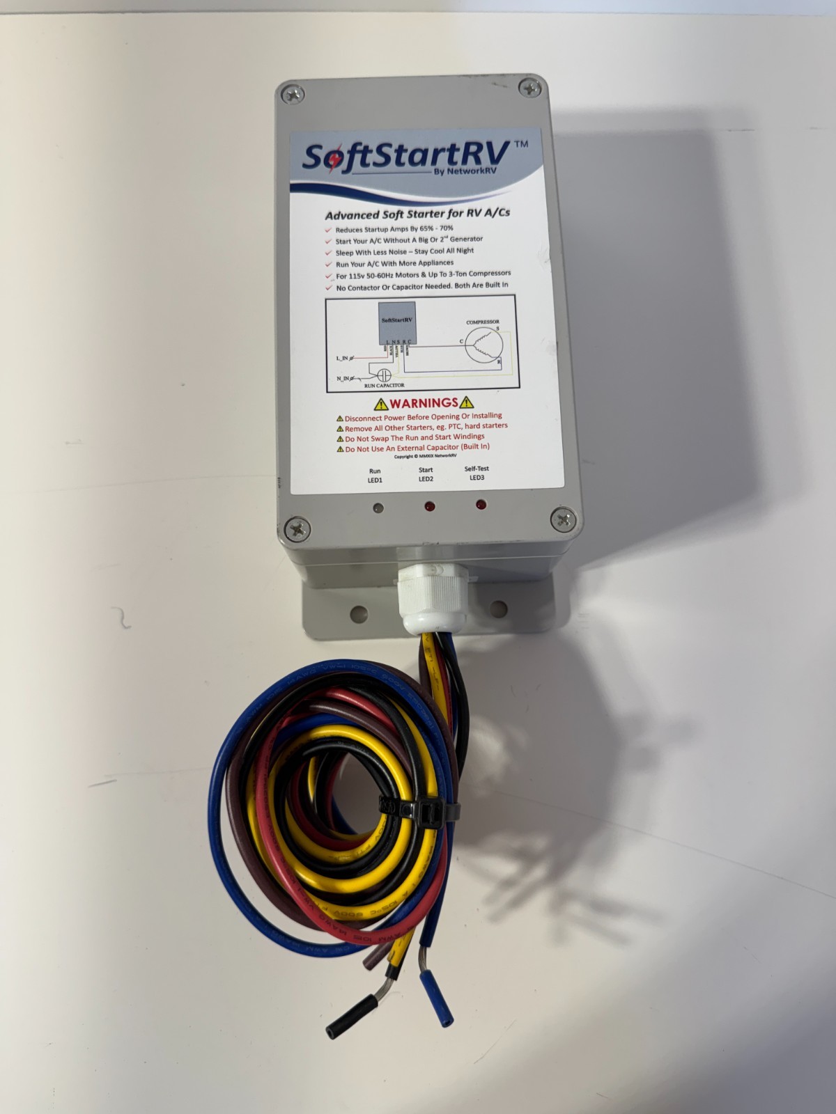 SoftStartRV by NetworkRV Advanced Soft Starter for RV Air Conditioners 115V
