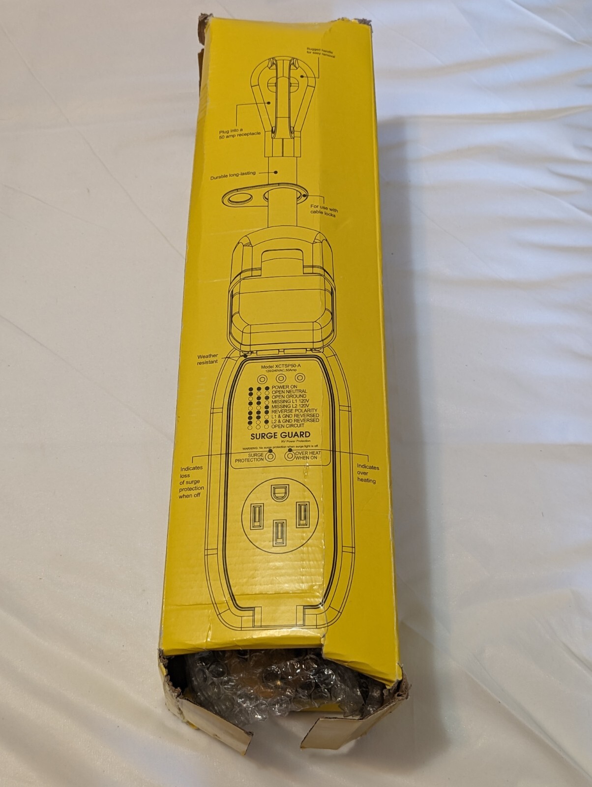 RV Surge Protector 50 Amp 14-50P Circuit Analyzer Tester Plug With UL Tested
