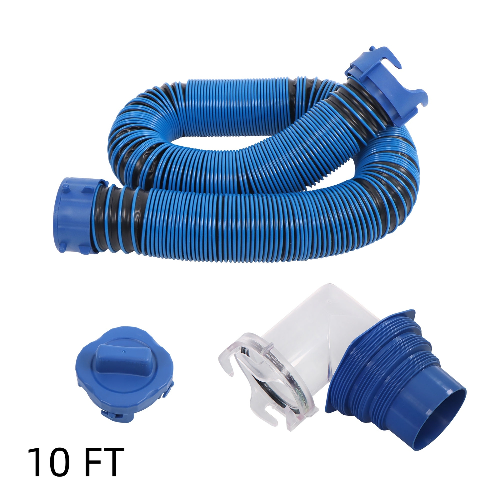 LABLT Sewer Hose Kit & 4-in-1 Adapter & Clear Elbow & Storage For RV 10/15/20 FT