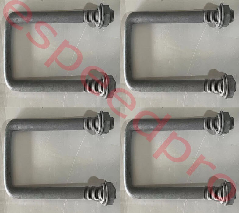 (4) Boat Trailer U-Bolt Hot Dipped Galvanized Square 1/2″Dia x 3 1/16″ x4 5/16″